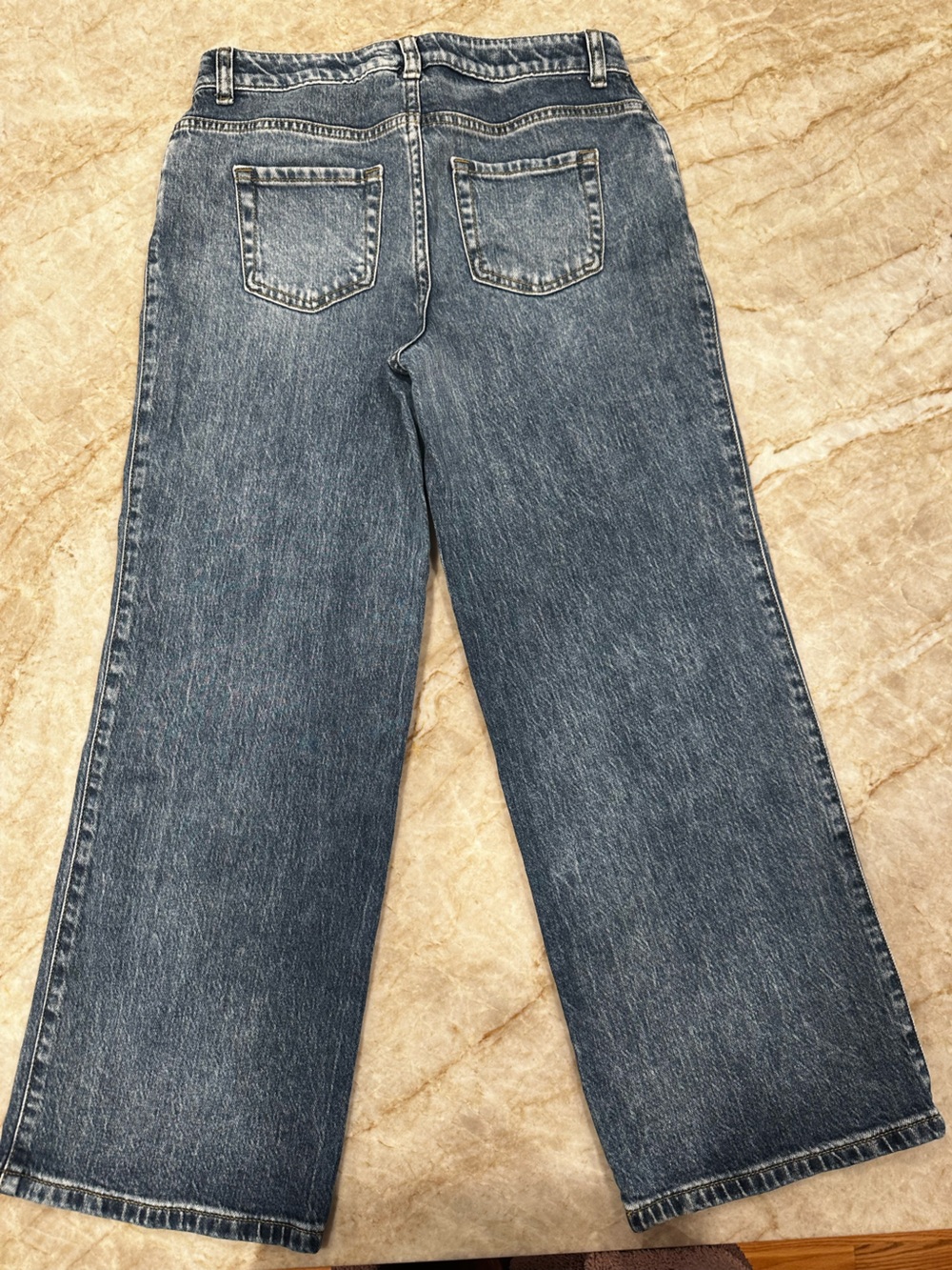 Cat & Jack Heart Patch Distressed Blue Jeans - Picture 2 of 4